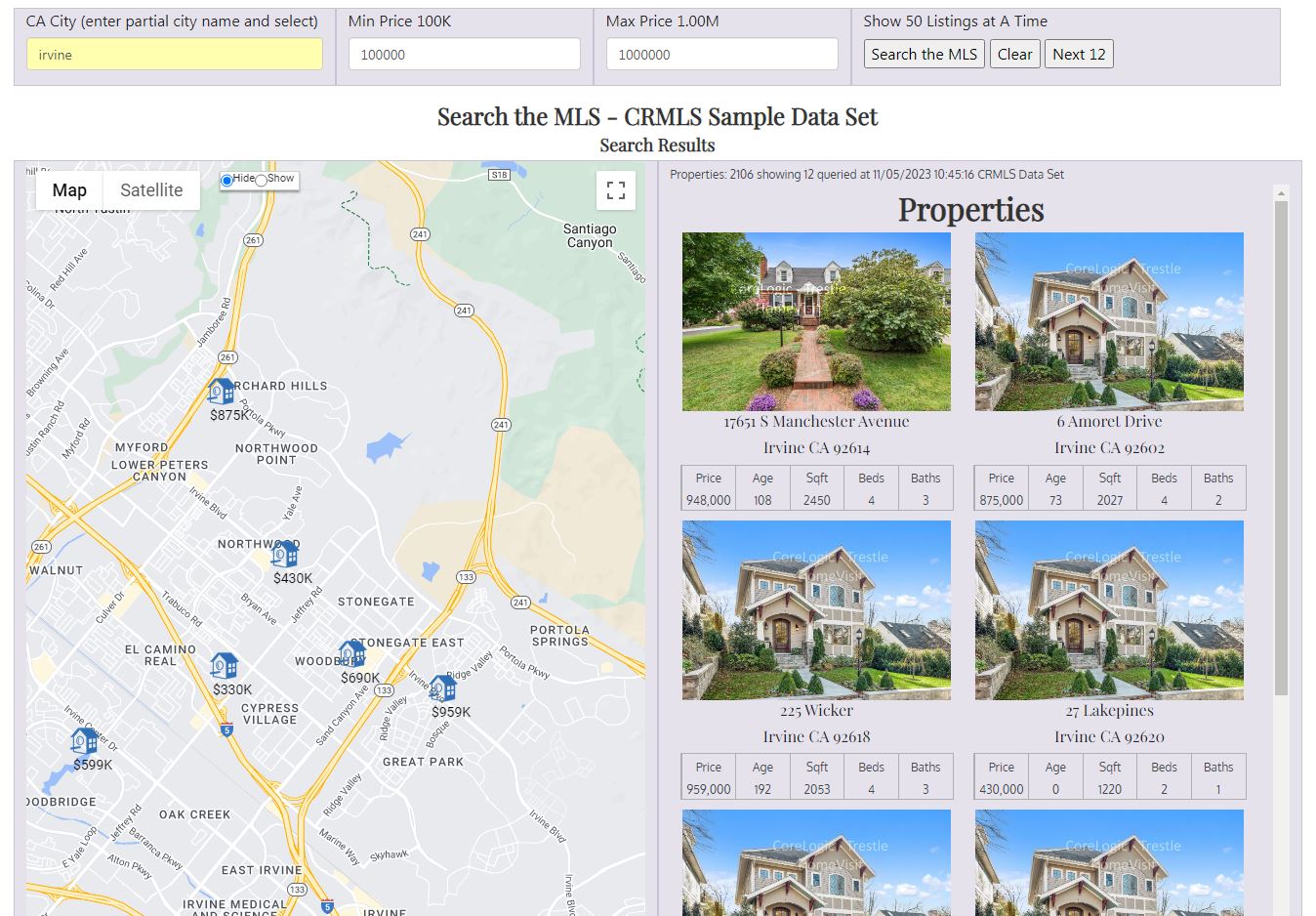Home Search Preview